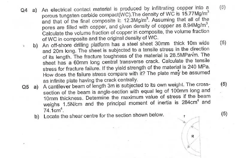 mechanics b.tech questions