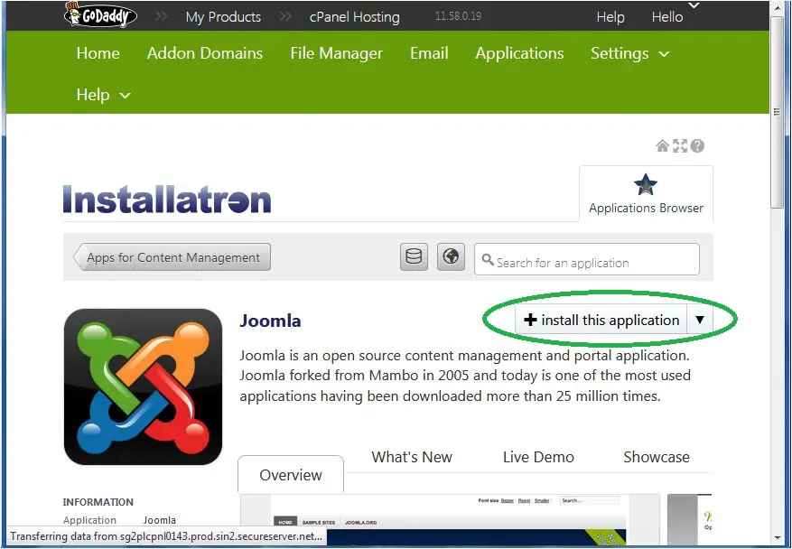 Joomla Install